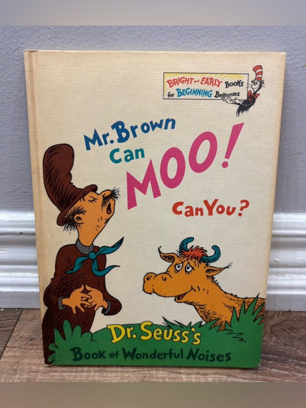 Dr Seuss " Mr Brown Can Moo! Can You" 1970 First Edition Bright & Early Books